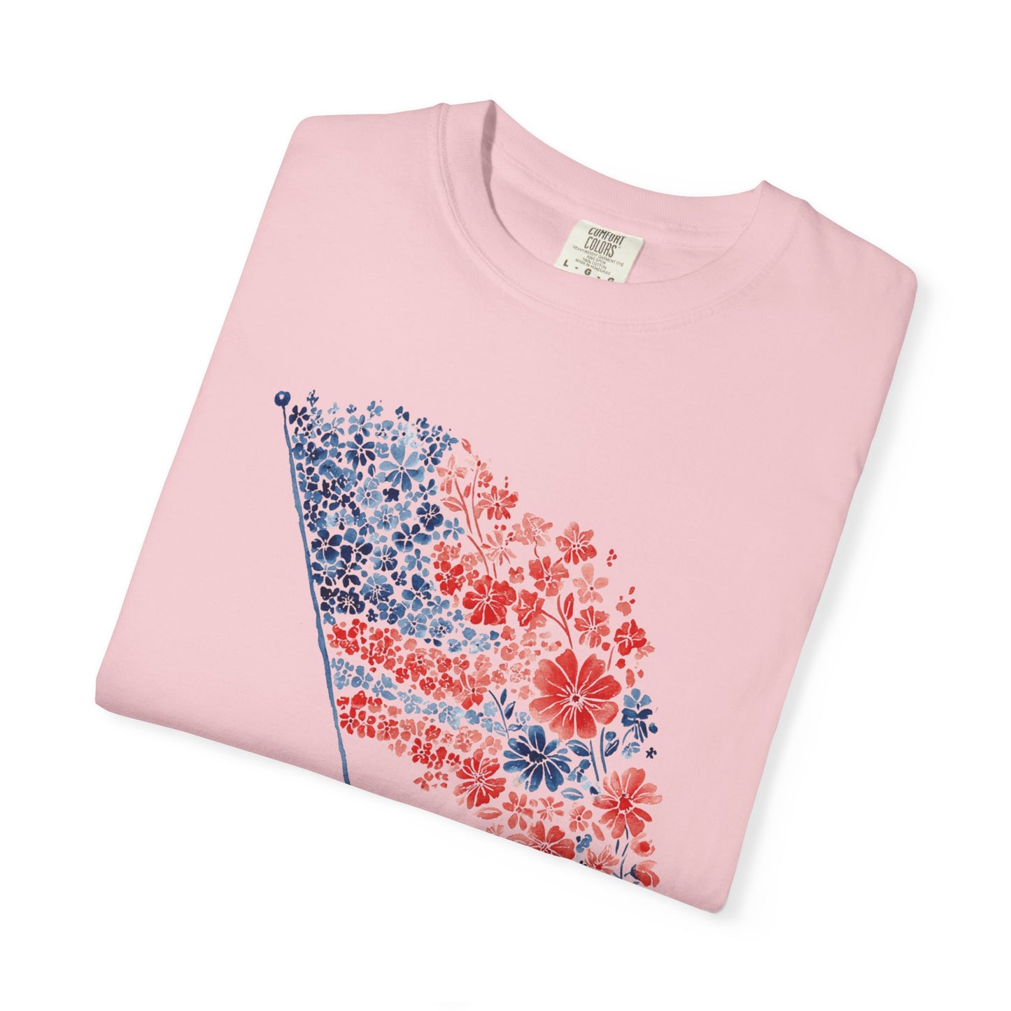 July 4th 250 anniversary floral flag shirt independence day celebration