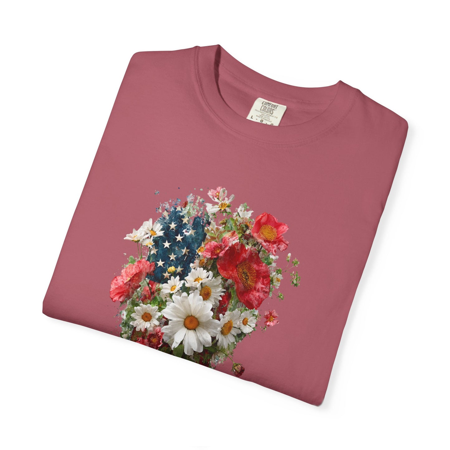 July 4th 250 anniversary flowers flag shirt independence day fireworks celebration