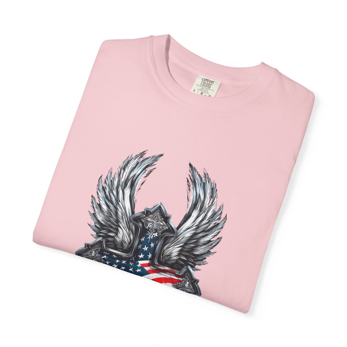 July 4th 250 anniversary christian patriotic july 4th shirt with cross and wings independence day celebration