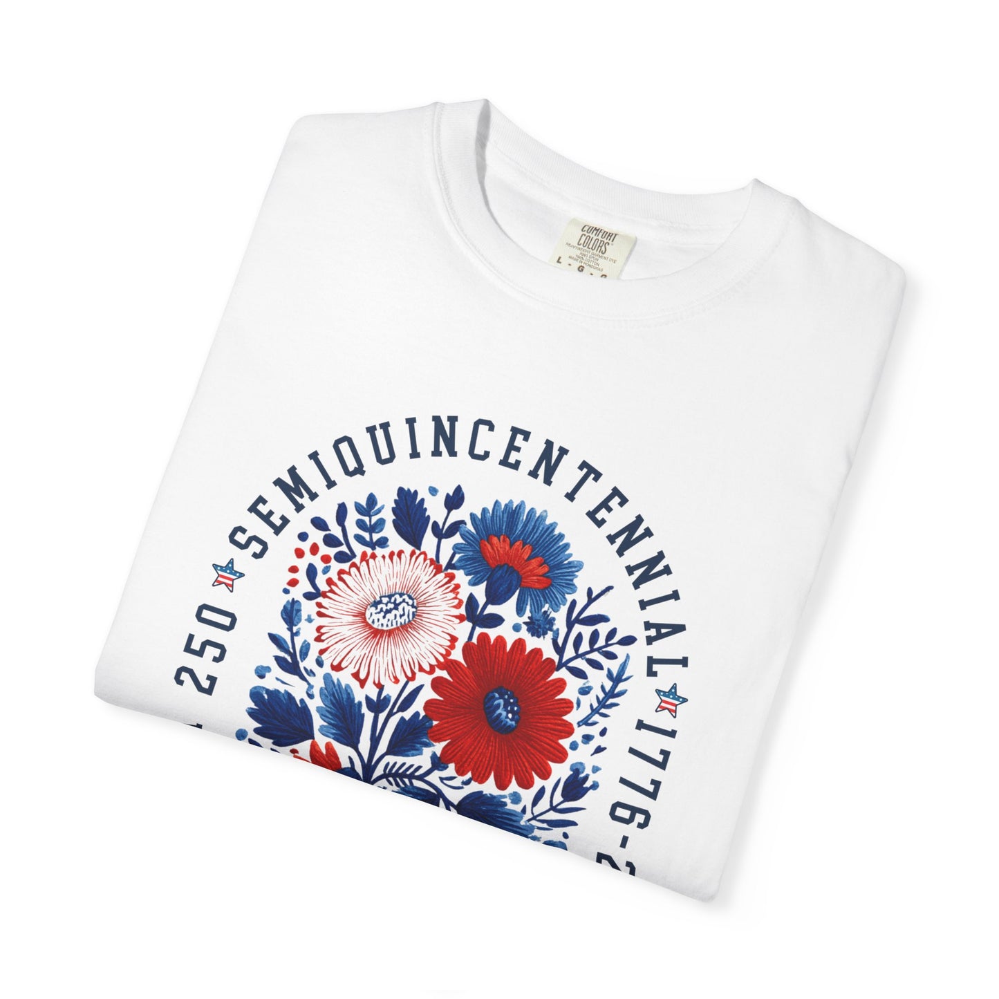 USA july 4th 250 semi quincentennial wild flower shirt