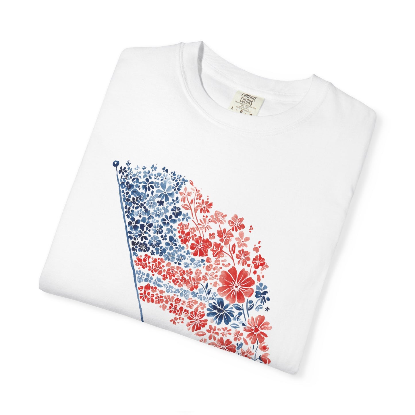 July 4th 250 anniversary floral flag shirt independence day celebration