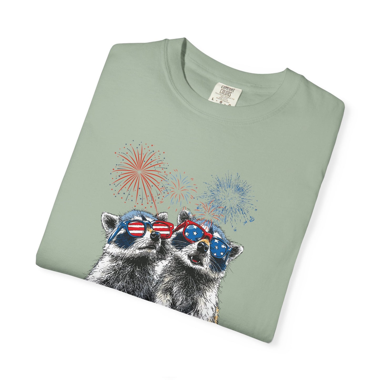 July 4th 250 anniversary raccoon shirt independence day fireworks celebration