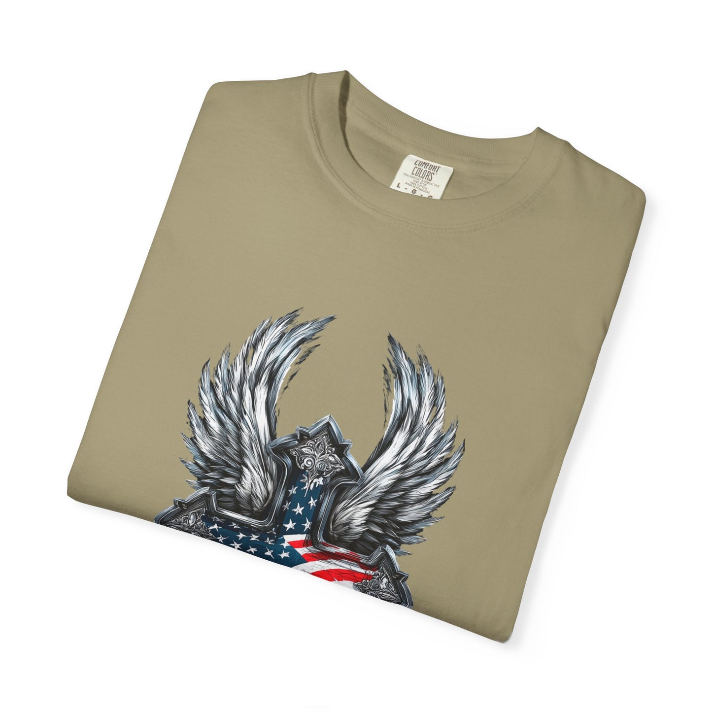 July 4th 250 anniversary christian patriotic july 4th shirt with cross and wings independence day celebration