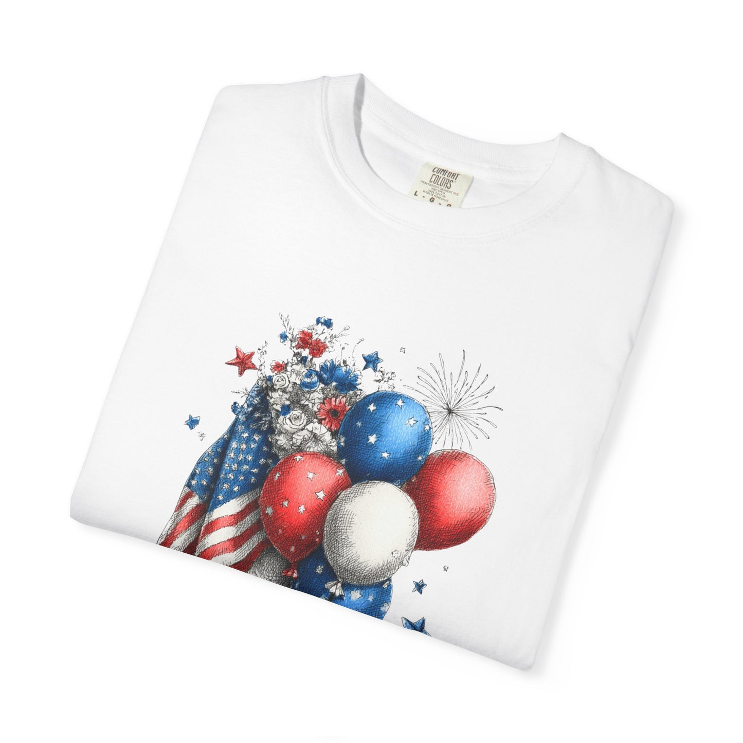 July 4th 250 anniversary flags and balloons shirt independence day celebration