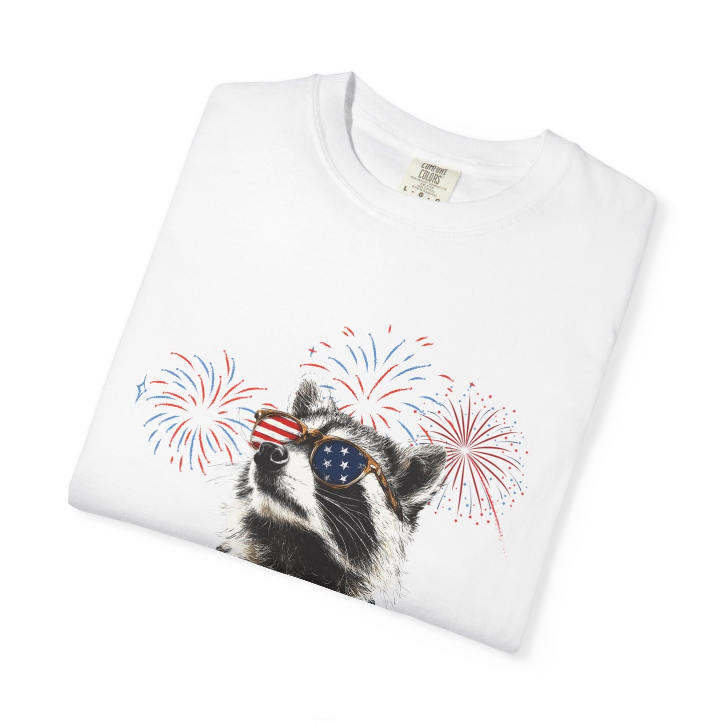 July 4th raccoon 250 anniversary raccoon fireworks independence day celebration shirt