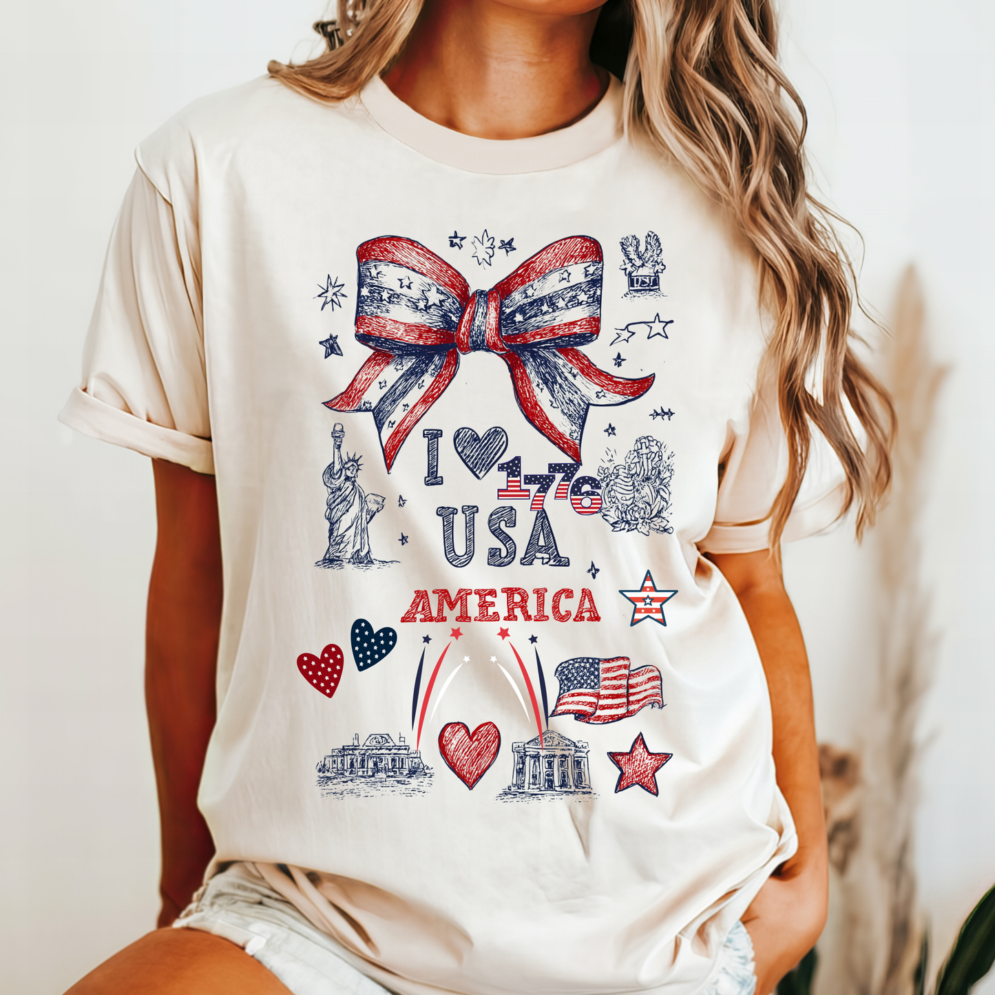 July 4th 250 anniversary shirt I love USA shirt independence day celebration shirt