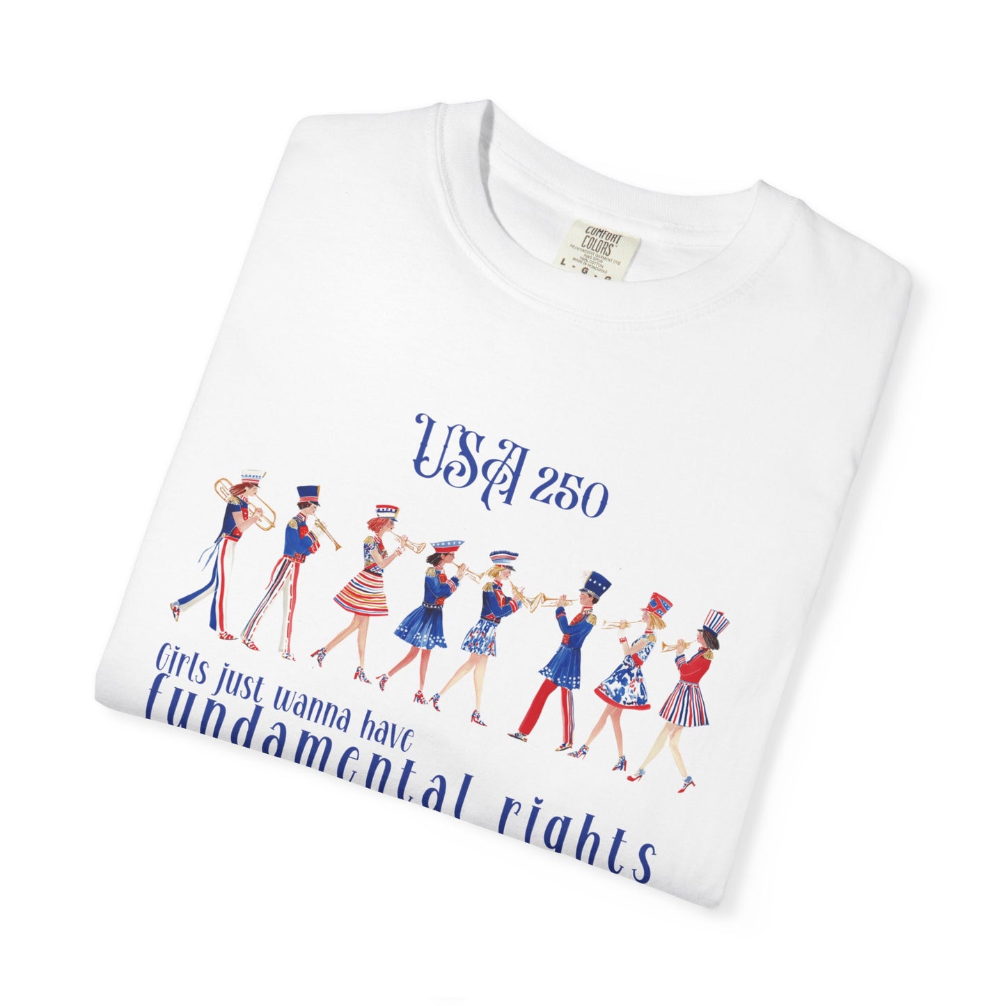fundamental rights july 5th shirt, america 250 shirt, Girls Just Wanna Have Fundamental Rights Patriotic Tee, July 4th Feminist Graphic