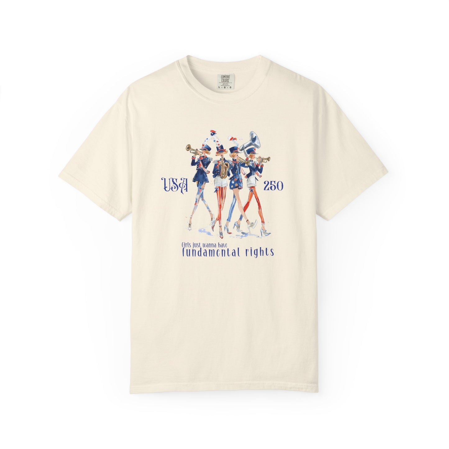 July 4th feminist shirt america 250 celebration girls just wanna have fundamental rights