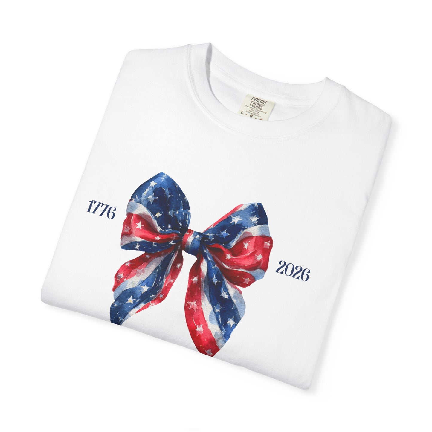 July 4th 250 anniversary coquette bow shirt independence day celebration