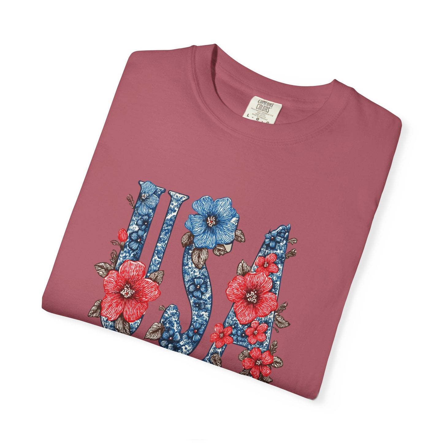 July 4th 250th celebration shirt with flowers for independence day.