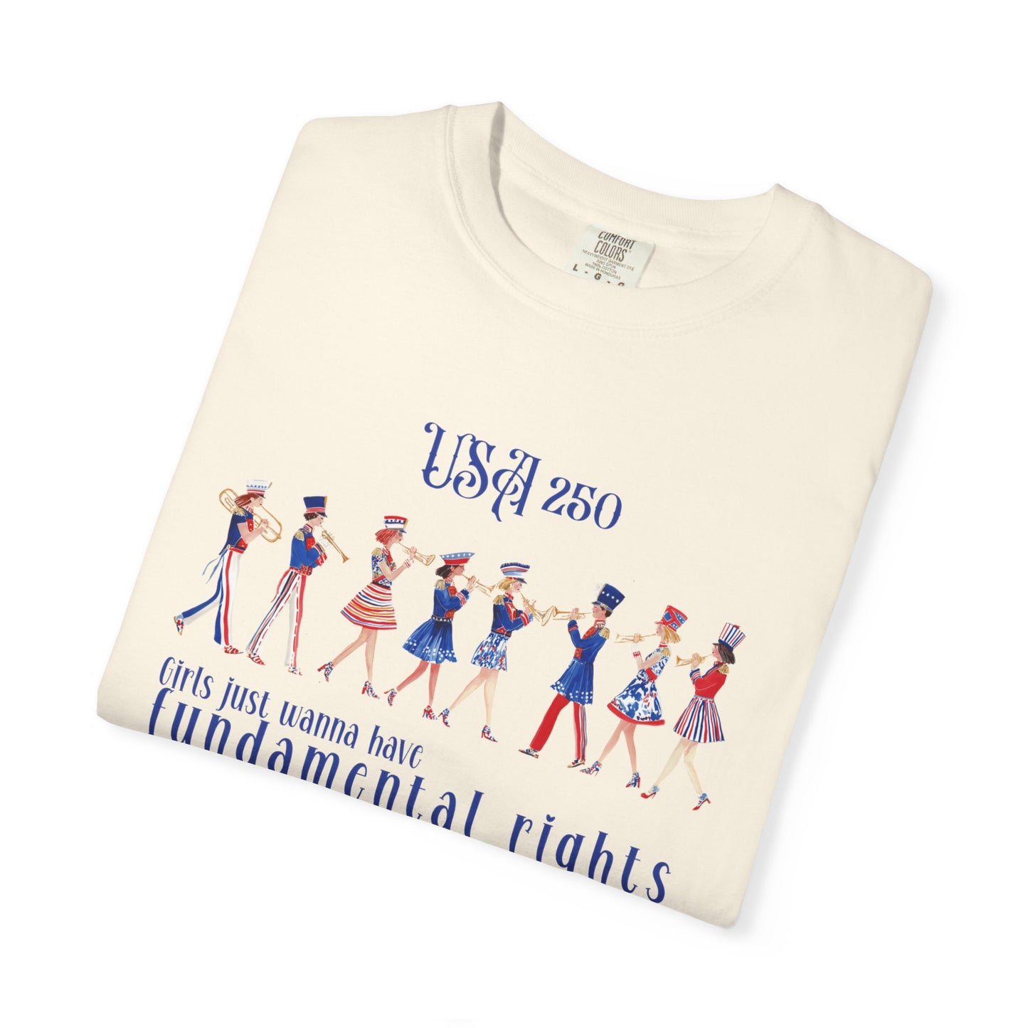 fundamental rights july 5th shirt, america 250 shirt, Girls Just Wanna Have Fundamental Rights Patriotic Tee, July 4th Feminist Graphic