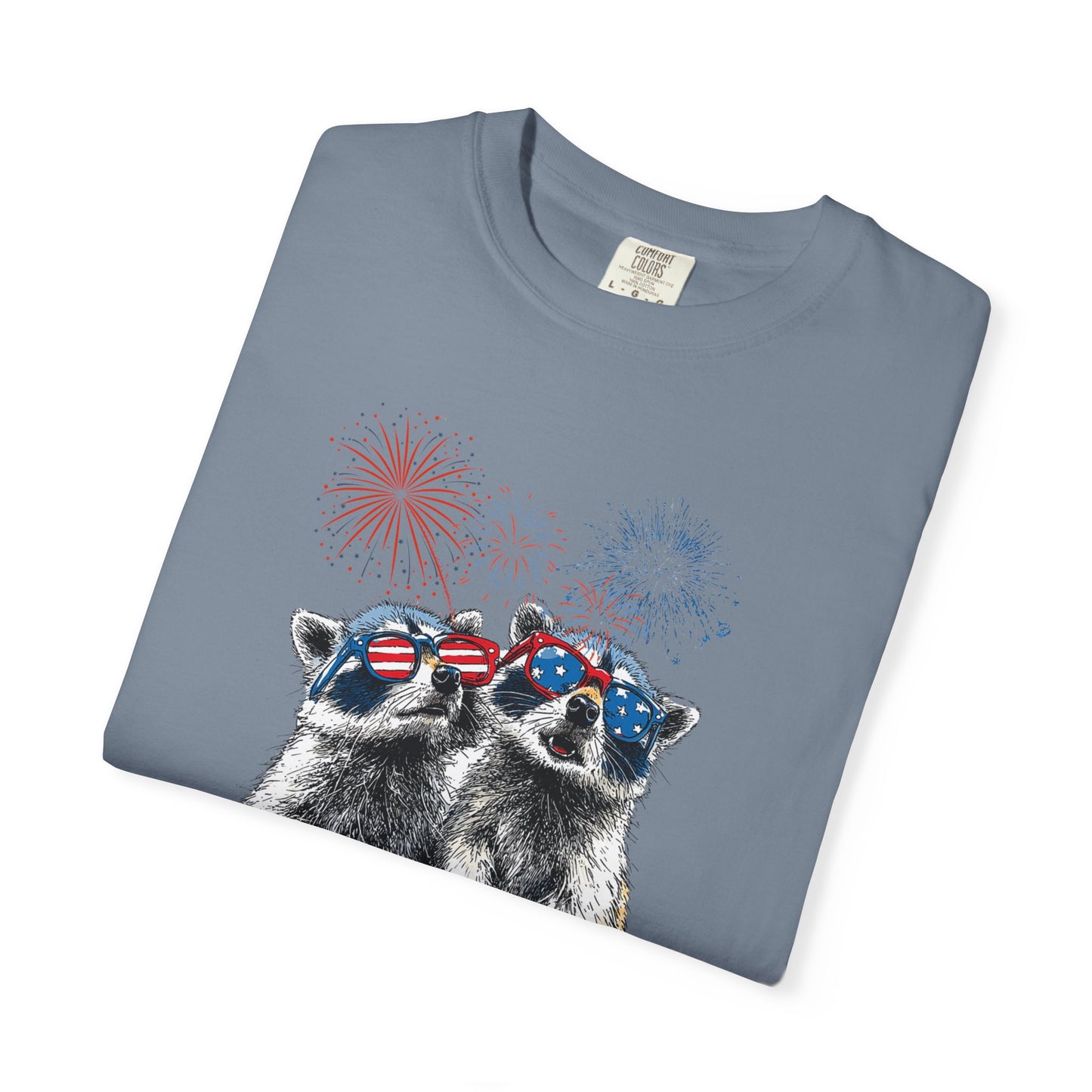 July 4th 250 anniversary raccoon shirt independence day fireworks celebration