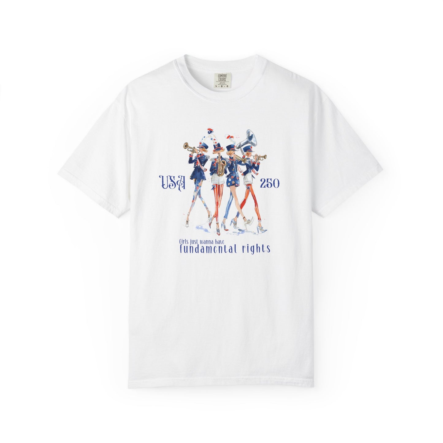 July 4th feminist shirt america 250 celebration girls just wanna have fundamental rights
