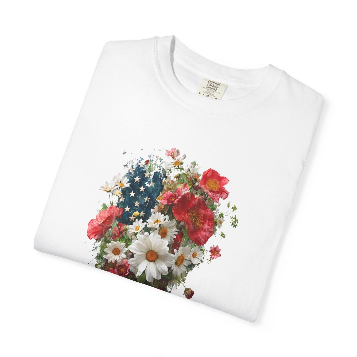 July 4th 250 anniversary flowers flag shirt independence day fireworks celebration