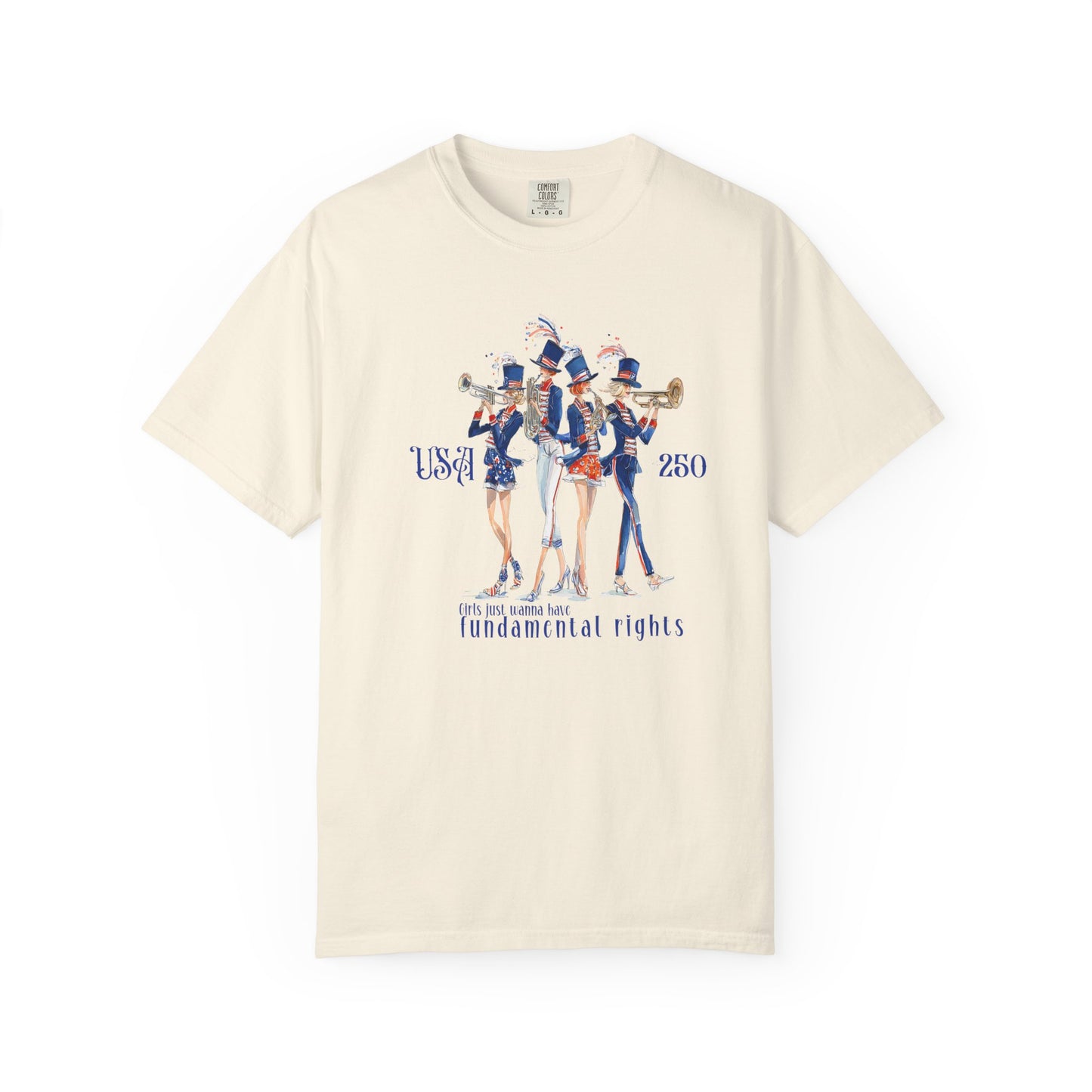 July 4th feminist shirt america 250 celebration girls just wanna have fundamental rights