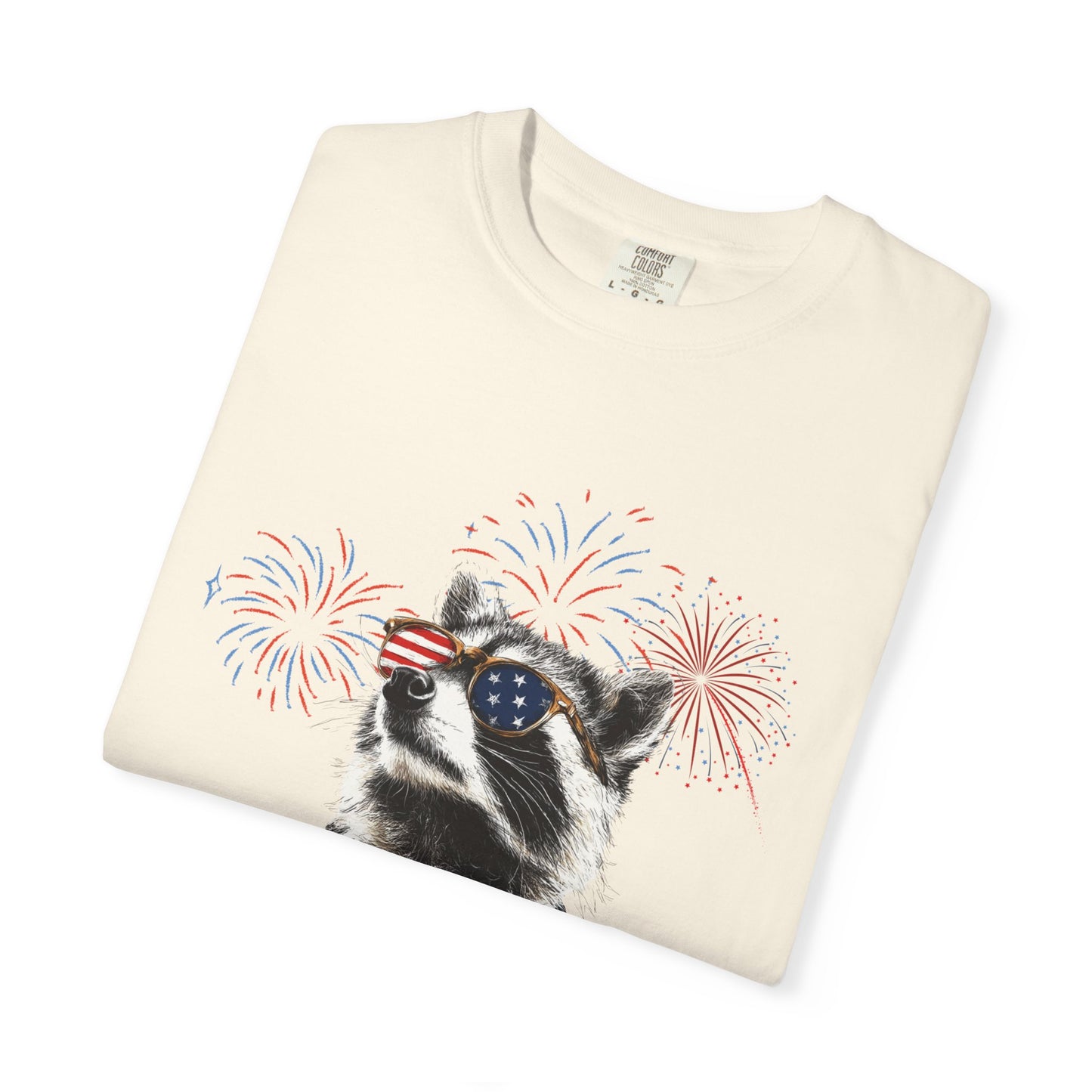 July 4th raccoon 250 anniversary raccoon fireworks independence day celebration shirt