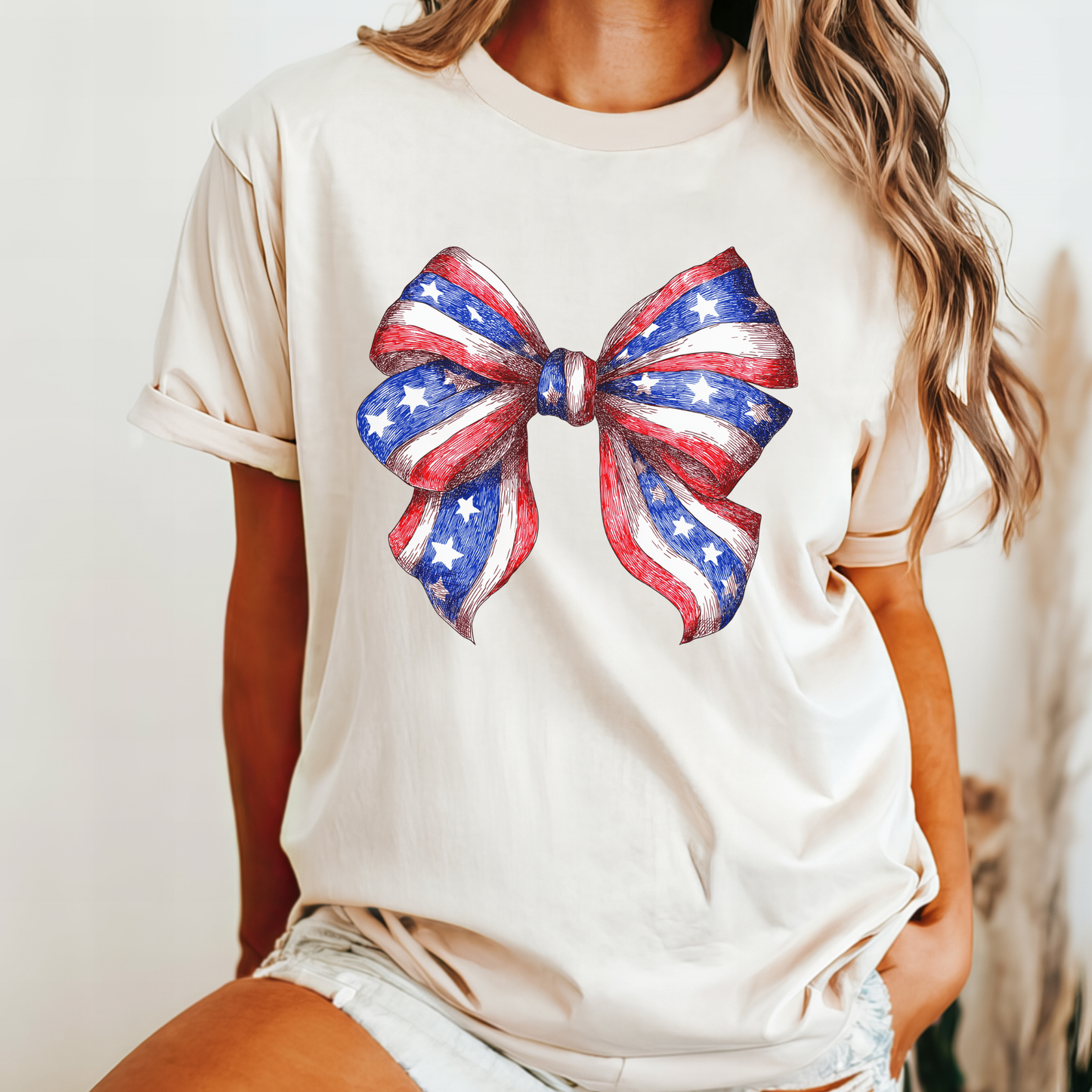 independence day shirt with coquette bow july 4th 250 celebration shirt
