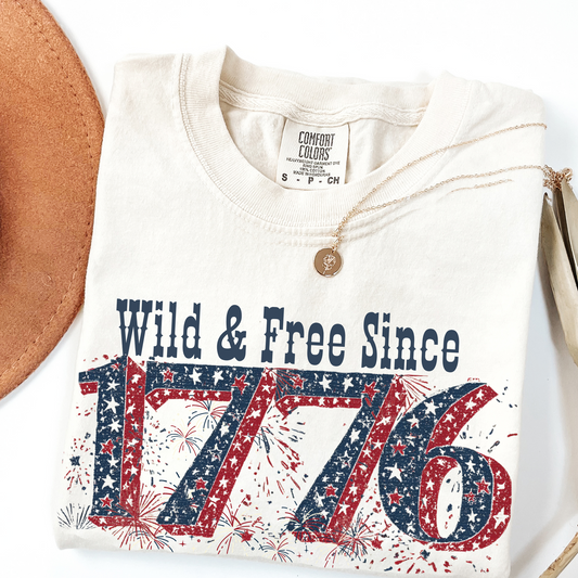 July 4th 250 anniversary 1776 wild and free shirt independence day celebration