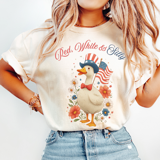 July 4th 250th celebration shirt silly goose flag shirt for independence day.